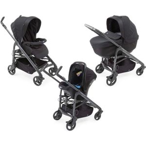 Poussette combinée Trio Pack Pacific - Charcoal - HAUCK - 4 roues - Nacelle  convertible - Siège auto Groupe 0+ - Cdiscount Puériculture & Eveil bébé