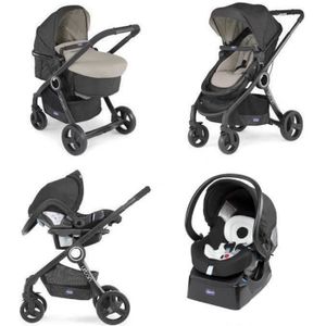 babyGO Poussette trio combinée 3en1 Halime Air Black Anthracite