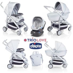 Poussette trio love silver cheap