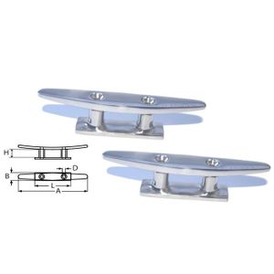 A4 Lot de 2 inox 316 Taquet /"Silhouette/" Longueur 100mm