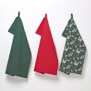 Noël coton torchon/tissu de verre-pain d'épice hommes Noël coton torchon/tissu de verre-pain d'épice hommes