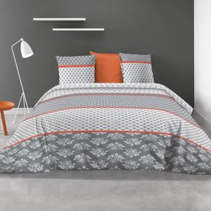 Parure de lit Parure de lit 100/% Coton Parure de lit Haut de Gamme Les Ateliers du Linge/® Wayapi Parure de lit avec Housse de Couette Taies doreiller- 240 x 220 cm Housse de Couette