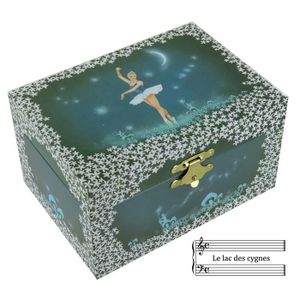 Sharplac Boîte à Musique, Acrylique avec Plaqué Or pour Cadeau D' anniversaire Noël Mariage Adolescents Adultes Le lac des cygnes