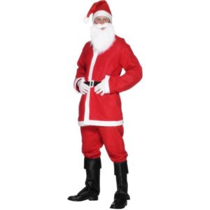 rouge cotigo Déguisement de Père Noël pour enfant veste bonnet et ceinture pour Noël ou Cosplay,ensemble de 5 pièces barbe pantalon 