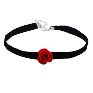 Supporter Les Tr/ésors De Lily Q7174 - Collier de Fleurs Coloriage Rouge Noir - 50 cm