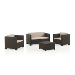 Salon De Jardin Sophie Ii En Resine Moulee 2 Fauteuils Un Canape