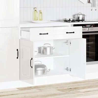 Armoire De Cuisine Sous évier Lucca Noir - Bois D'ingénierie - Marque VidaXL - Neuf