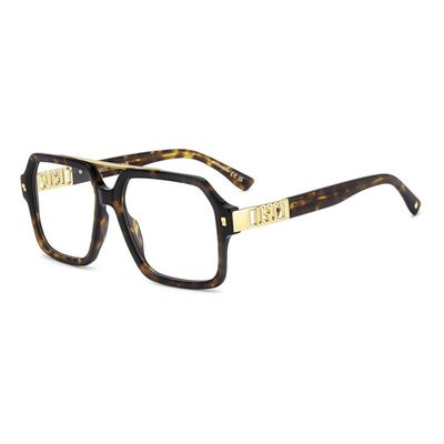 Lunettes De Vue Dsquared2 D2 0125 - Monture Noire 56/15/145, Neuf Avec étiquettes, Italie