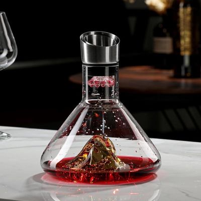 Carafe à Décanter Verre 1500 Ml – Design Iceberg Transparent Pour Vin, Whisky Et Spiritueux
