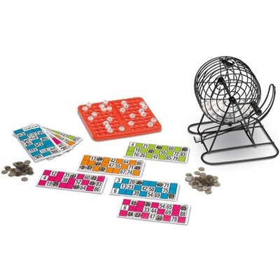 Plaque Loto 6 Grilles Rose – Carton Rigide 1,5 Mm – 29x20 Cm – 90 Numéros – Dès 3 Ans