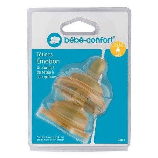 BEBE CONFORT Tétine Emotion Latex T1 (x2)