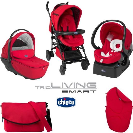 Poussette chicco new arrivals trio living rouge