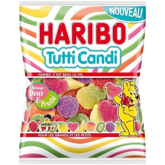 HARIBO Bonbons Tutti Candi, mélange doux et fruité - 250 g - Cdiscount ...