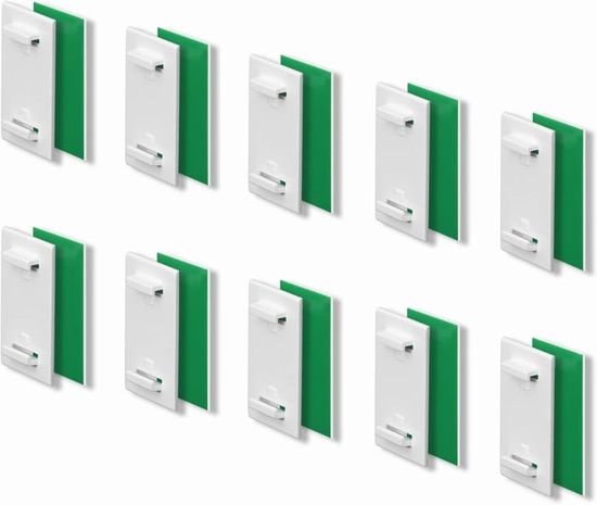 Lot De 4 Supports Klemmfix Pour Stores - Double Ou Simple, Fixation Sans Perçage Par Adhésif - Pour Fenêtres PVC Et Bois - 1