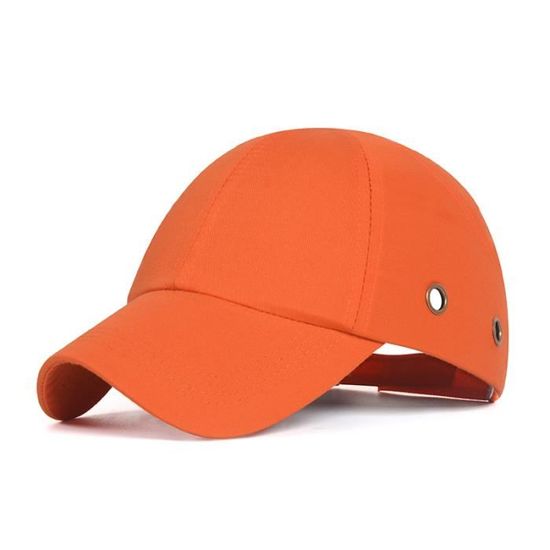 Casquette De Sécurité Haute Visibilité Jaune/Orange – Bande Réfléchissante, Aération, Velcro Réglable 54-60 Cm, Norme EN 340