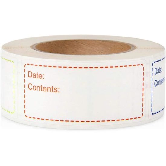 1000 Étiquettes De Congélation En Rouleau,50 X 25mm Autocollant Auto