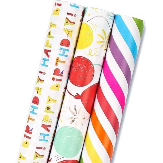 Rouleaux de papier d'emballage cadeau recyclé - Couleurs unies – DDD - Dédié au Design Durable