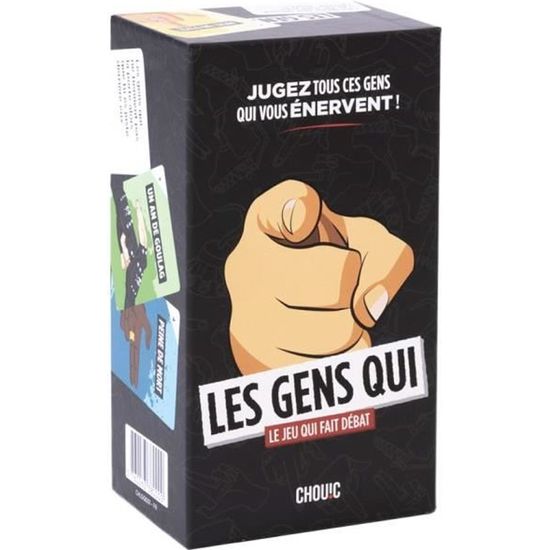 Jeu d'ambiance Les Gens Qui - Jeux Societe - 440 cartes de comportements énervants - 32 cartes Mains pour juger