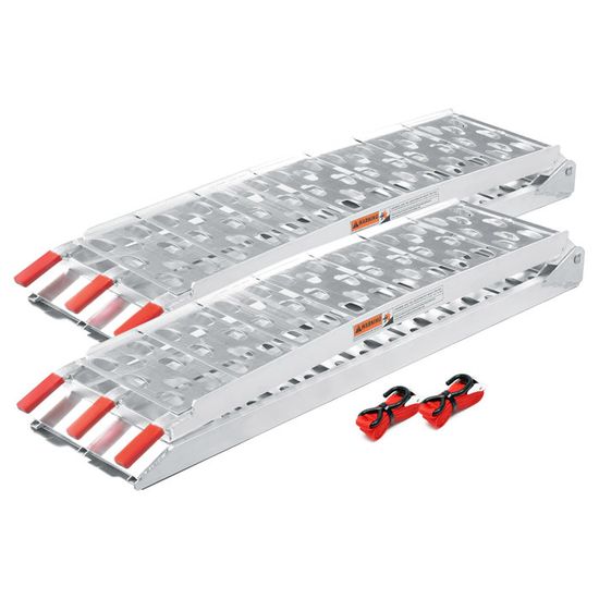 Rampe De Chargement Pliable En Aluminium - 2260 X 305 Mm, Capacité 680 Kg, Pour Moto, Quad, Remorque