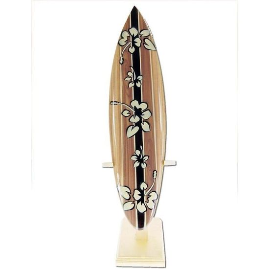 Planche De Surf Décorative En Bois – Motif Tiki – 50 Cm – Coco Papaya