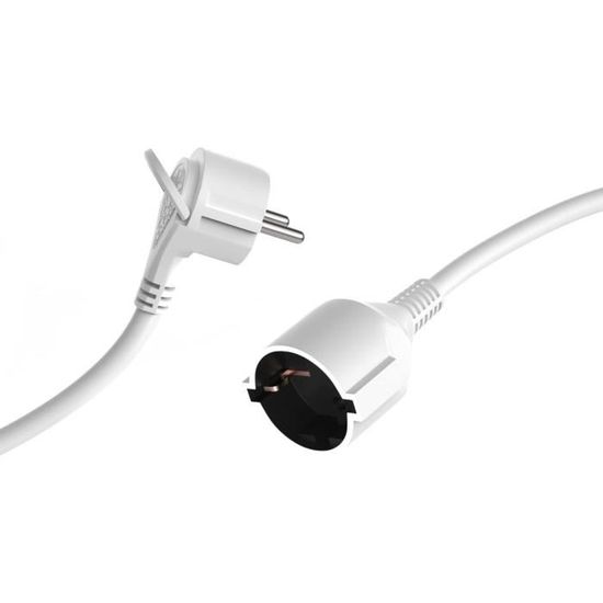 10M Rallonge Schuko Avec Fiche Plate Coudée À 90° Avec Contact De ...