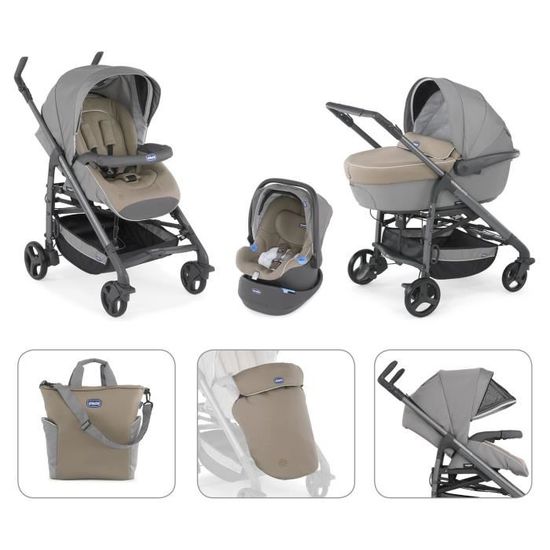 CHICCO Poussette combin e 3 en 1 TRIO LOVE Poetic Cdiscount