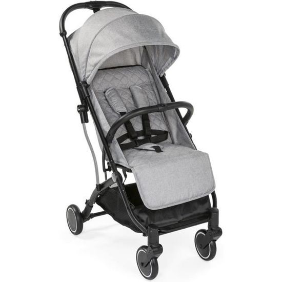 CHICCO Trolley Me - Poussette Compacte Pliable - De 0 à 15kg - Arceau de sécurité - Gris