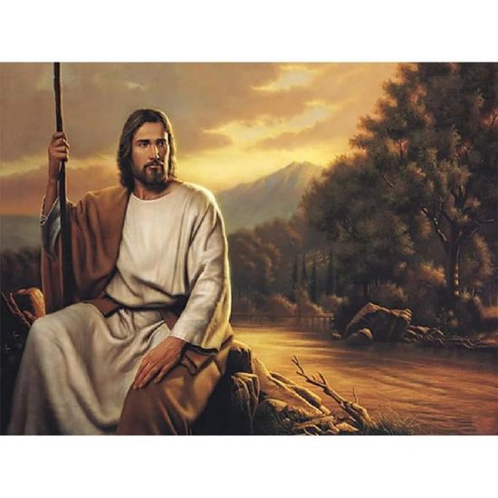 5d Diamant Peinture Kit Complet, Jésus Religieux 40x50cm Pour