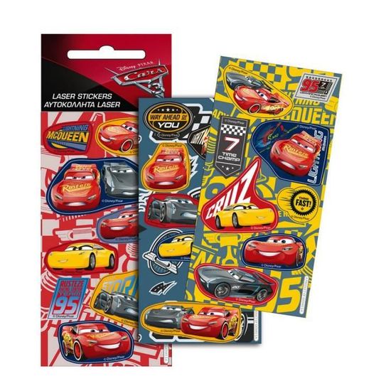 Stickers Cars Autocollant - GUIZMAX - Lot de 3 planches - Enfant - Disney