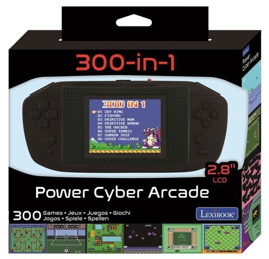 Console portable Compact Power Cyber Arcade® - écran 2.8'' 300 jeux