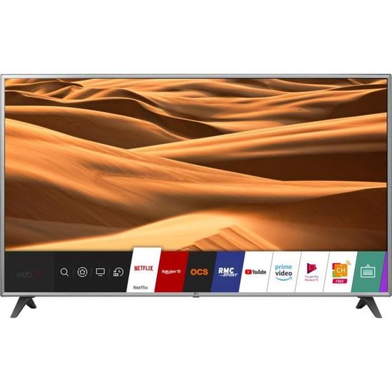 LG 75UM7000 TV LED 4K UHD - 75'' (190cm) - HDR - Ultra Surround - Smart TV -  3 x HDMI - 2 x USB - Classe énergétique A
