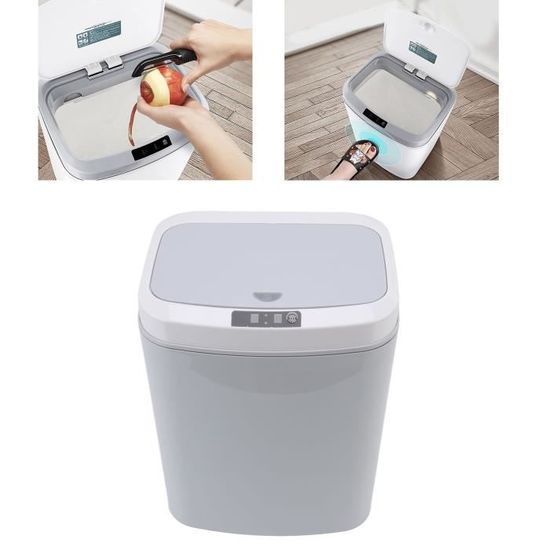 Poubelle Automatique Avec Capteur Intelligent – Poubelle Sans Contact Pour Salle De Bain, Cuisine, Avec Couvercle Et Détecteur De Mouvement