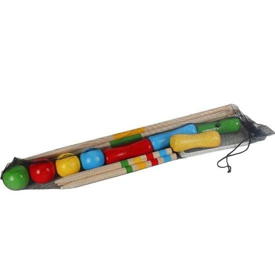 1 ensemble en bois coloré battement jouet maillet marteau Croquet pour
