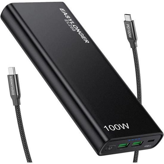 Test COMPLET de la Batterie Externe Charmast USB C 26800mAh