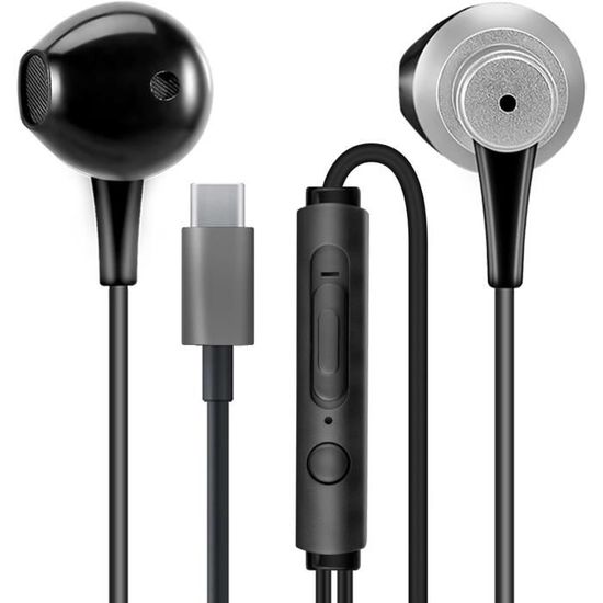 Écouteurs USB-C Aiwgyibo - Lot De 2 - Avec Micro Et Contrôle Volume - Compatibles Galaxy/Pixel