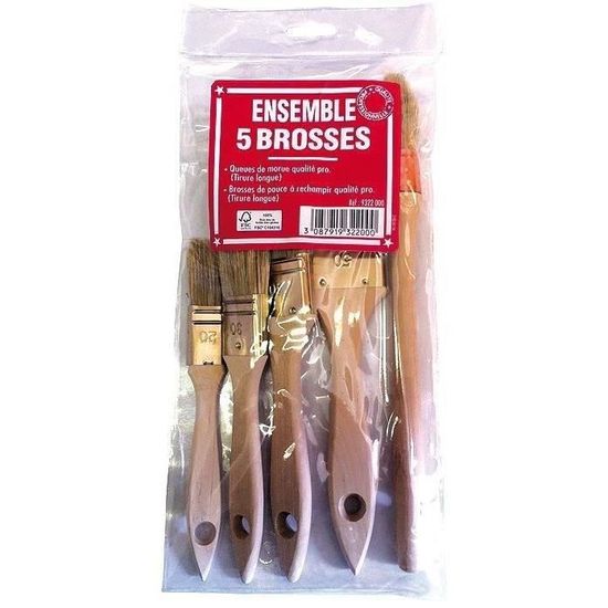 SENRISE Lot de 5 brosses à pipe avec poignée marron pour buse