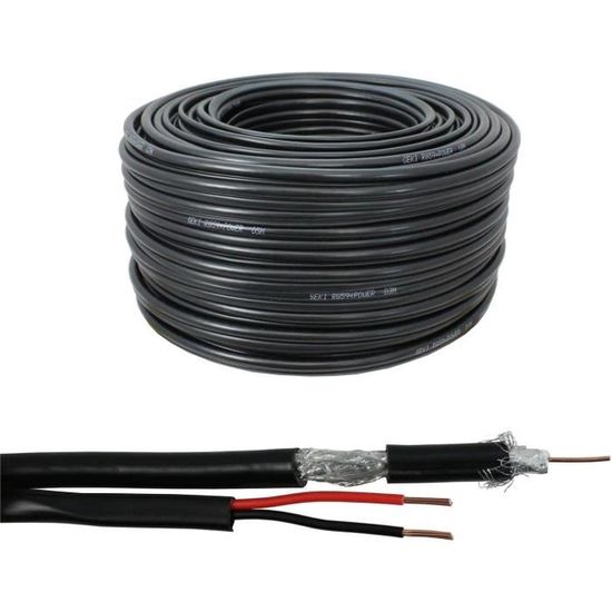 Câble BNC RG59 Câble BNC Coaxial RG59 75 Ohms - Pour Vidéo CCTV