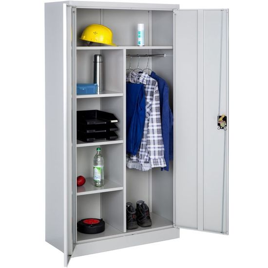 Festnight Armoire à casier avec 4 Compartiments en métal,Armoire de