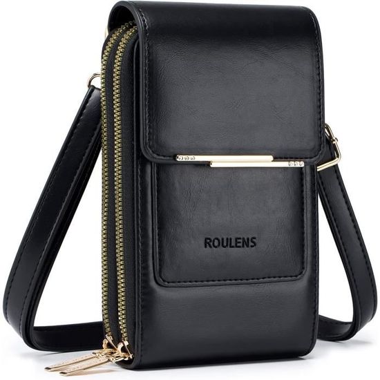 Roulens Petit Sac à Bandoulière Pour Téléphone Portable - En Cuir
