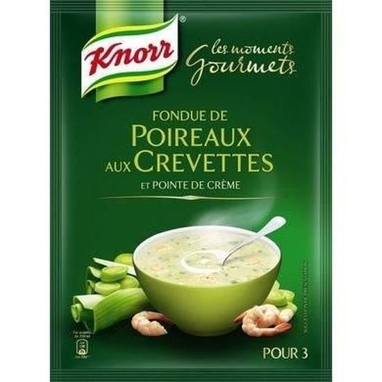 KNORR Fondue de Poireaux aux Crevettes 84g Cdiscount Au quotidien