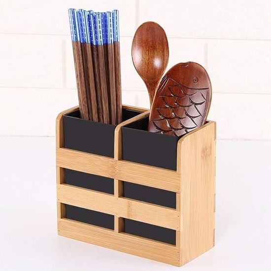 Support à Ustensiles De Cuisine En Céramique Noire - 17.8x10.2 Cm, Design Vintage, Pour Comptoir