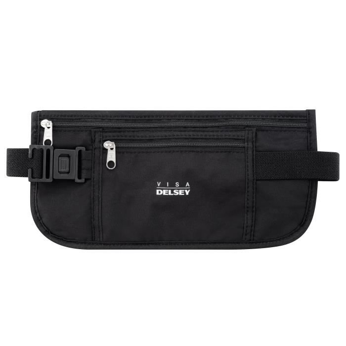 VISA DELSEY Ceinture Porte monnaie 12cm Noir