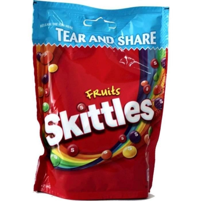 SKITTLES Bonbons tendres dragéifiés Fruit Pouch - 350 g