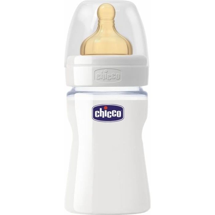 Chicco Biberon Verre 150ml Tetine Caoutchouc Flux Normal Sans Decor 0m Cdiscount Puericulture Eveil Bebe
