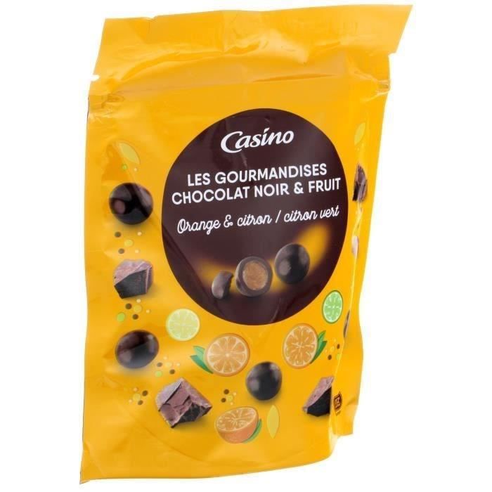 LES GOURMANDISES Chocolat noir, goûts orange, citron et citron vert - 125 g