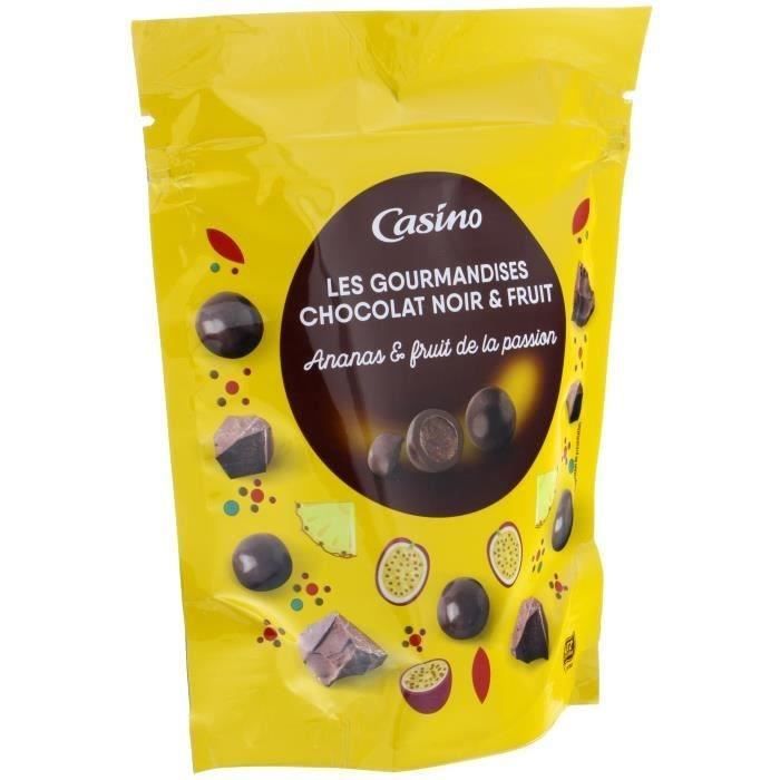 LES GOURMANDISES Chocolat noir, goûts ananas et fruit de la passion - 125 g