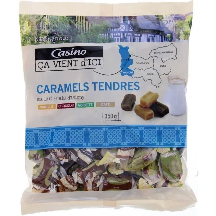 CASINO Caramels tendres au lait frais d'Isigny - 350 g