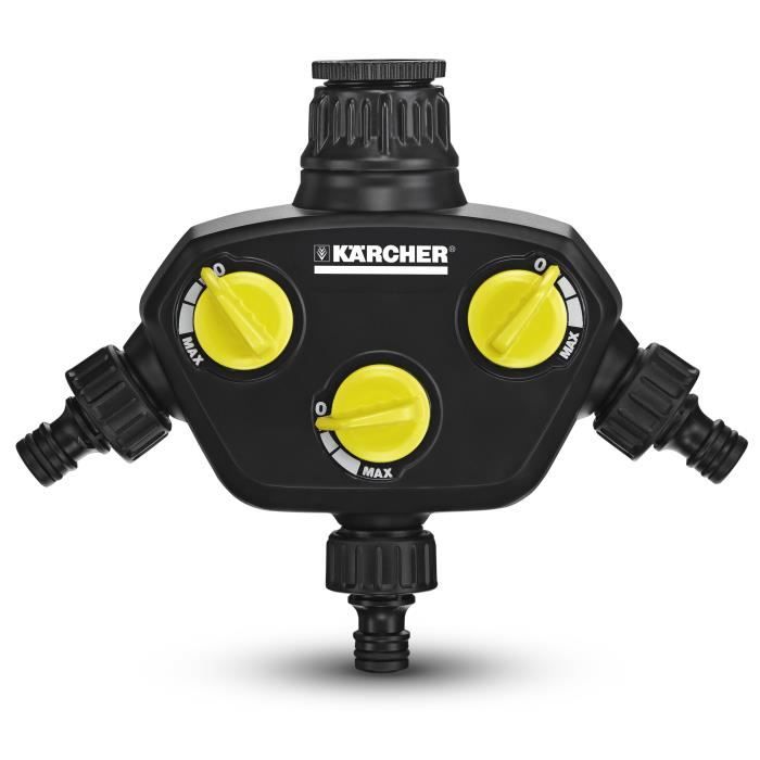 Prise robinet KARCHER - 3 sorties indépendantes et réglables avec système click