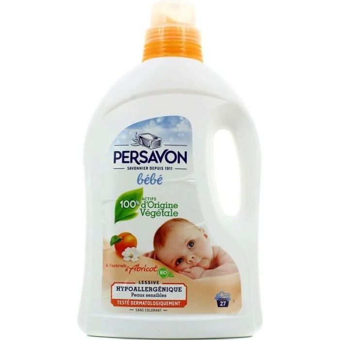 PERSAVON Lessive bébé à l'abricot - Bio - 1,485 L - Cdiscount