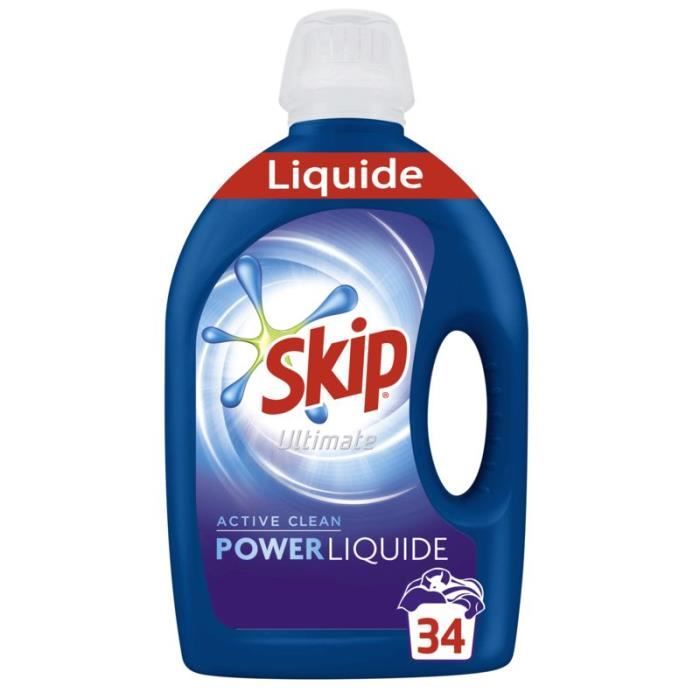 SKIP Lessive Liquide Ultimate Active Clean 1,7l - 34 Lavages - 1700 ml